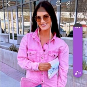 NWT Retrofete Doreen Vintage Pink Denim Shirt XXS